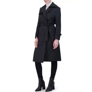 NWT Rebecca Minkoff Dimond Quilted‎ Long Trench Coat Small Back Vent Lightweight